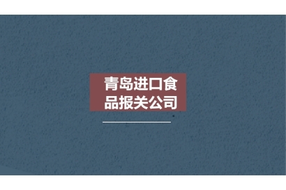 青島進口食品報關公司一般貿易服務